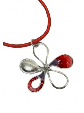 Ψηφιδωτό κολιέ ασήμι 925 γυναικείο earth spring