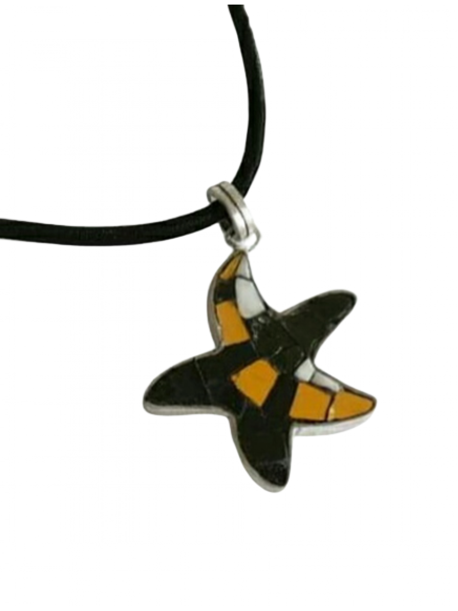 Ψηφιδωτό κολιέ ασήμι 925 γυναικείο skystar