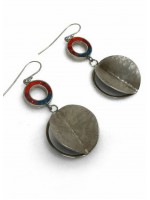 Ψηφιδωτό σκουλαρίκι ασήμι 925 γυναικείο leaves