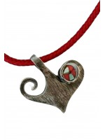 Ψηφιδωτό κολιέ ασήμι 925 γυναικείο heart