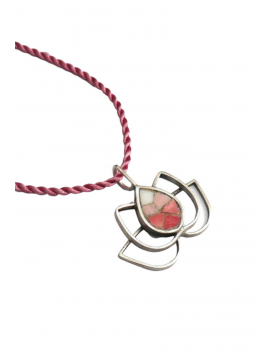 Ψηφιδωτό κολιέ ασήμι 925 Water Lily