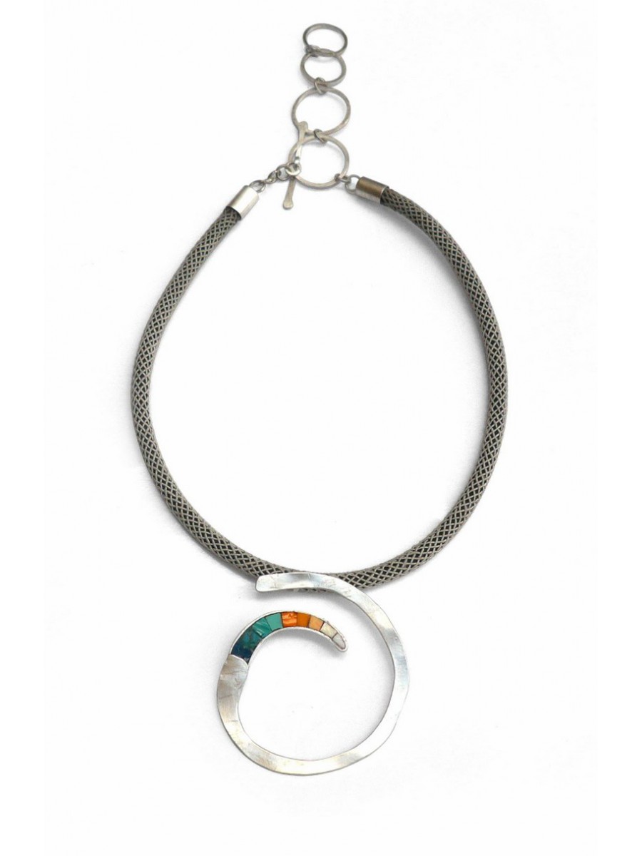 Ψηφιδωτό κολιέ ασήμι 925 Fantasia