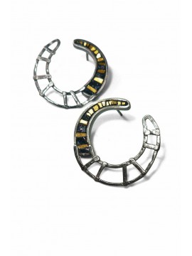 Ψηφιδωτό σκουλαρίκι ασήμι 925 γυναικείο Windscreen