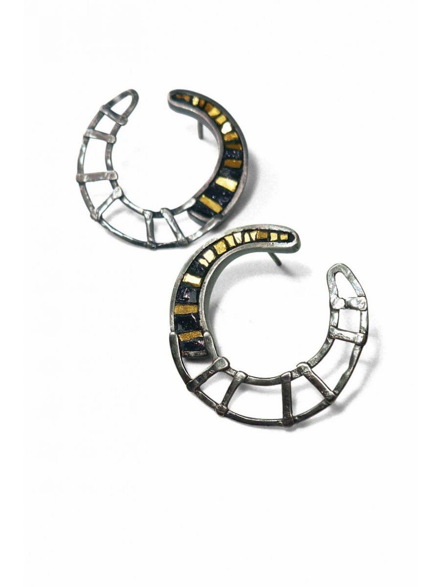 Ψηφιδωτό σκουλαρίκι ασήμι 925 γυναικείο Windscreen