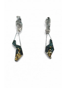 Ψηφιδωτό σκουλαρίκι ασήμι 925 γυναικείο Perfection