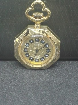 Γυναικείο vintage εξάγωνο ρολόι τσέπης Indica IND-004