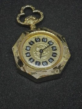 Γυναικείο vintage εξάγωνο ρολόι τσέπης Indica IND-004