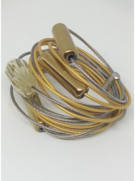 Γυναικείο χειροποίητο ατσάλινο δαχτυλίδι Υellow diamond