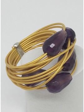 Γυναικείο χειροποίητο ατσάλινο δαχτυλίδι Purple