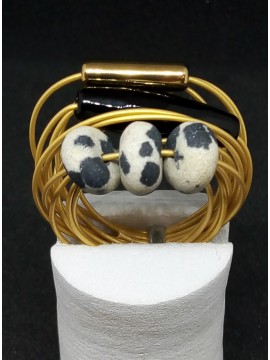 Γυναικείο χειροποίητο ατσάλινο δαχτυλίδι Animal print