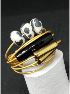 Γυναικείο χειροποίητο ατσάλινο δαχτυλίδι Animal print