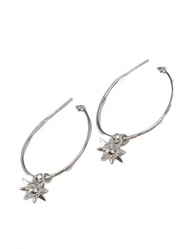 Σκουλαρίκι κρίκος ασήμι 925 galaxy silver