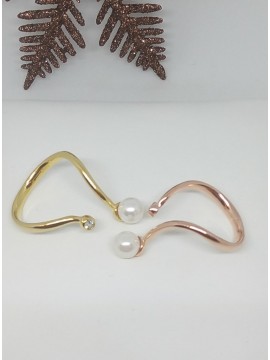 Δαχτυλίδι ασήμι 925 γυναικείο Pearl Gold