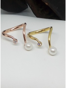Δαχτυλίδι ασήμι 925 γυναικείο Pearl Rose