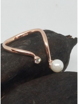 Δαχτυλίδι ασήμι 925 γυναικείο Pearl Rose