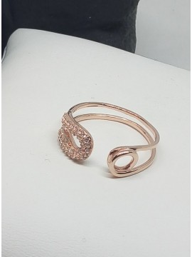 Δαχτυλίδι ασήμι 925 γυναικείο pin rose gold
