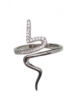 Δαχτυλίδι ασήμι 925 γυναικείο Φίδι silver