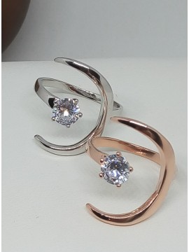 Δαχτυλίδι ασήμι 925 γυναικείο Moonlight rose gold