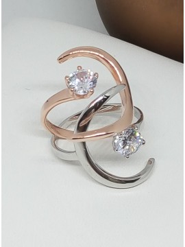 Δαχτυλίδι ασήμι 925 γυναικείο Moonlight rose gold