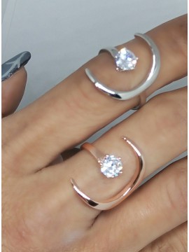 Δαχτυλίδι ασήμι 925 γυναικείο Moonlight rose gold