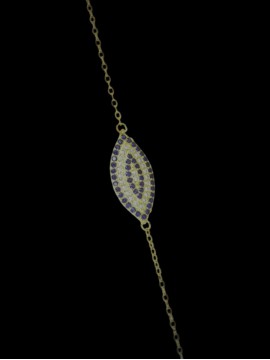 Βραχιόλι ασήμι 925 γυναικείο Gold Drop Eye