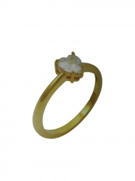 Δαχτυλίδι ασήμι 925 γυναικείο καρδιά gold