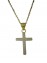 Κολιέ ασήμι 925 γυναικείο σταυρός gold