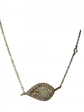 Κολιέ ασήμι 925 γυναικείο Φύλο gold