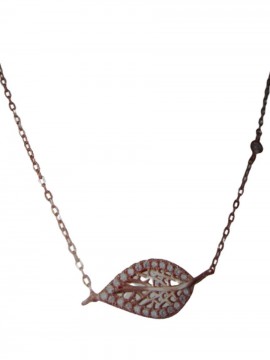 Κολιέ ασήμι 925 γυναικείο Φύλο rose gold