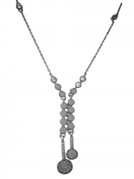 Κολιέ ασήμι 925 γυναικείο strass silver