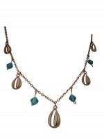 Κολιέ ασήμι 925 γυναικείο κοχύλι με κρύσταλλα rose gold