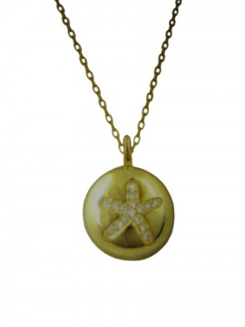 Κολιέ ασήμι 925 γυναικείο αστερίας gold