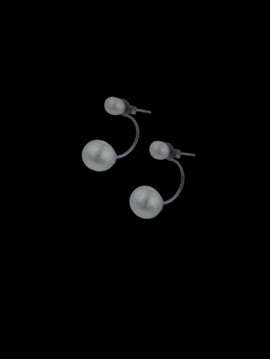 Σκουλαρίκι ασήμι 925 γυναικείο Silver Double Pearl