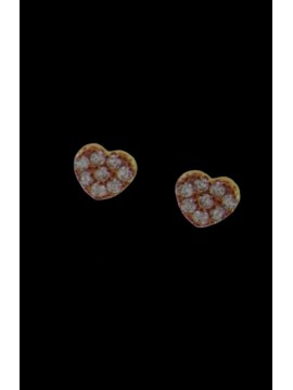 Σκουλαρίκι ασήμι 925 γυναικείο Rose Heart