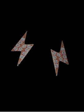 Σκουλαρίκι ασήμι 925 γυναικείο Rose Flash