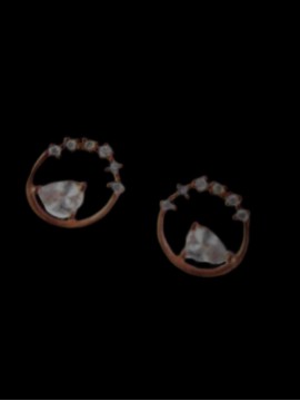 Σκουλαρίκι ασήμι 925 γυναικείο Rose Stone