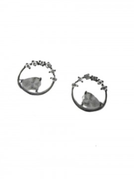 Σκουλαρίκι ασήμι 925 γυναικείο Silver Stone