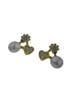 Σκουλαρίκι ασήμι 925 γυναικείο Triple Gold