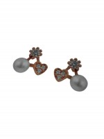 Σκουλαρίκι ασήμι 925 γυναικείο Triple Rose