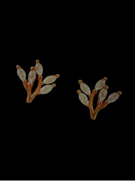 Σκουλαρίκι ασήμι 925 γυναικείο Rose Olive