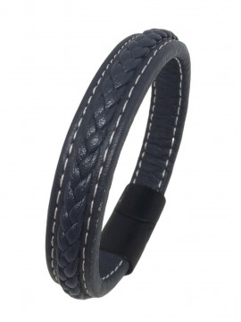 Ανδρικό δερμάτινο βραχιόλι tress Blue