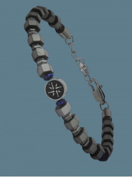 Ανδρικό  ατσάλινο βραχιόλι star silver