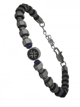 Ανδρικό  ατσάλινο βραχιόλι star silver