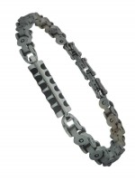 Ανδρικό  ατσάλινο βραχιόλι ρουλεμάν silver