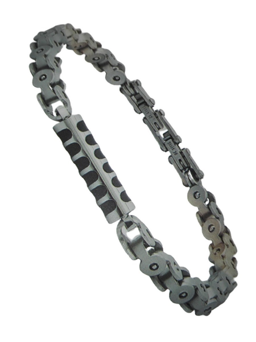 Ανδρικό  ατσάλινο βραχιόλι ρουλεμάν silver