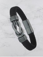 Ανδρικό  ατσάλινο  βραχιόλι  κόμπος silver