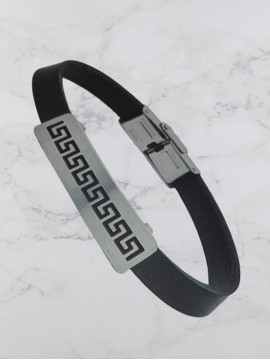 Ανδρικό  ατσάλινο  βραχιόλι  μαίανδρος silver