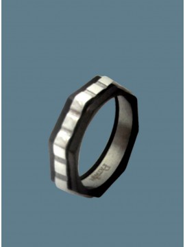 Ανδρικό ατσάλινο δαχτυλίδι Silver Step