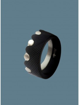 Ανδρικό ατσάλινο δαχτυλίδι Black King