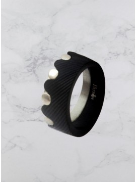 Ανδρικό ατσάλινο δαχτυλίδι Black King